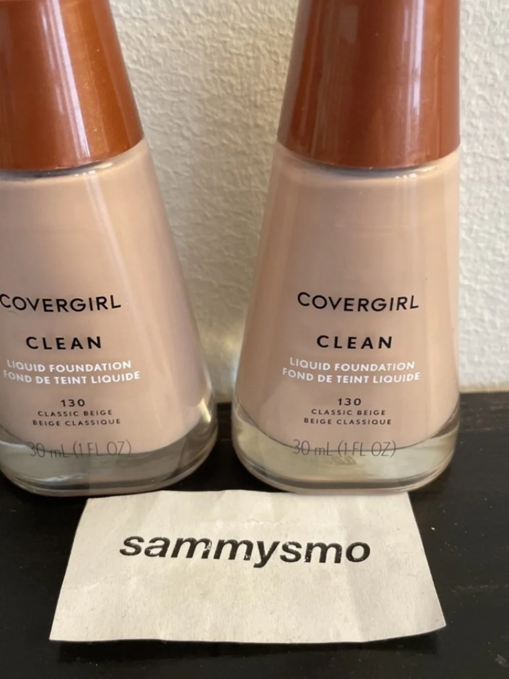 Covergirl Clean Liquid Foundation 130 Classic Beige 1 oz., x2